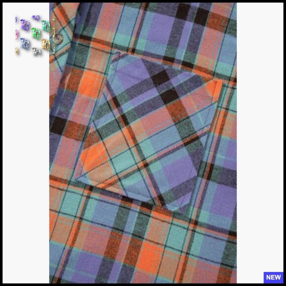 Loose Fit Boyfriend Flannel Shirt Classic Plaid Button Down Blouse Top - Picture 6 of 7